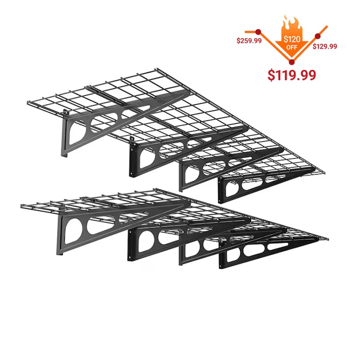 WR26 Classic 2-Pack 2' x 6' Wall Shelving | FLEXIMOUNTS